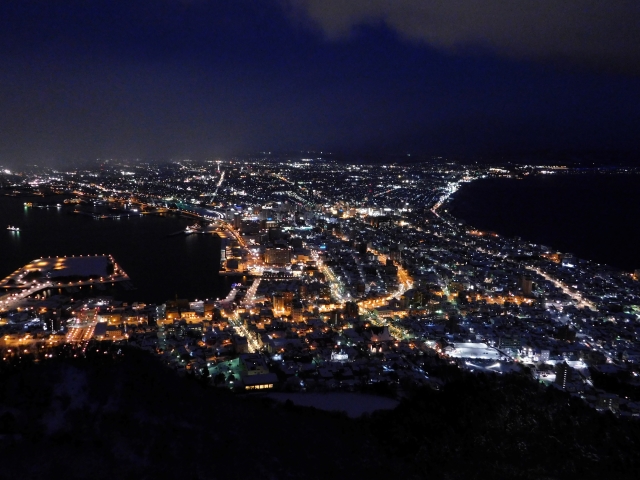 函館の夜景を冬に車でも見に行ける穴場スポット場所どこ？おすすめ時間帯も紹介！
